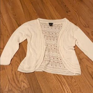 Cream long sleeve “cover up”